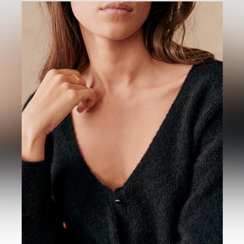 Sezane Barry Cardigan, Black Size S